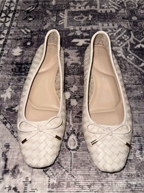 Woven Ballet Flats - Cream Women's Shoes